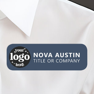 Personalised Company Logo Employee Magnetic Or Pin Name Tag