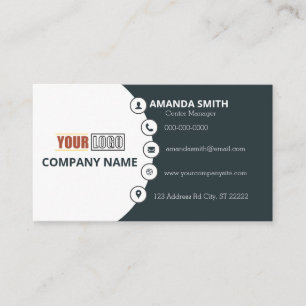 Personalised Company Logo Employee Modern Business Card