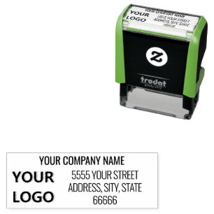 Personalised Company Logo Name Address Stamp