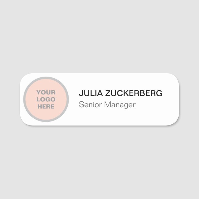 Personalised Company Logo Name Tags (Front)