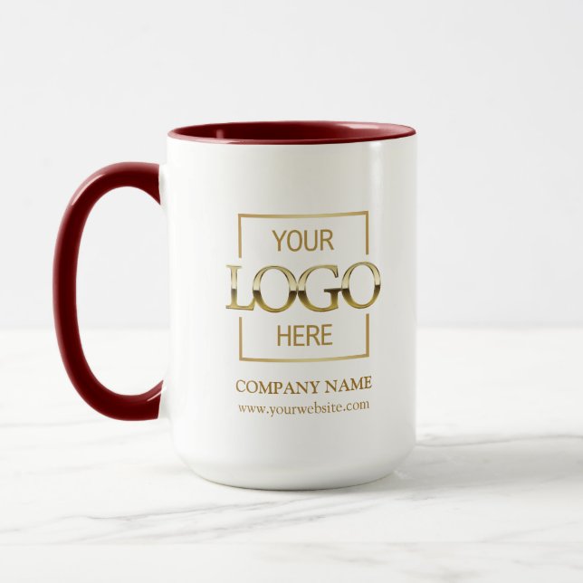 Personalised Company Logo Promotional Office Mug (Left)