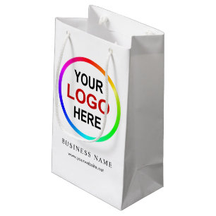 Personalised company logo small gift bag