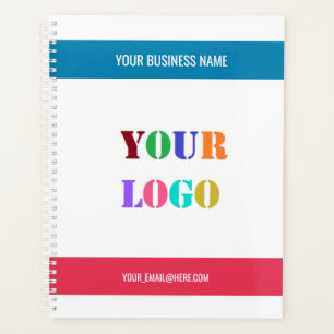 Personalised Company Logo Text Planner Your Colour