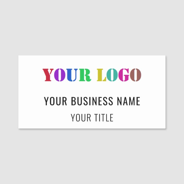 Personalised Company Logo Your Business Name Tag (Front)