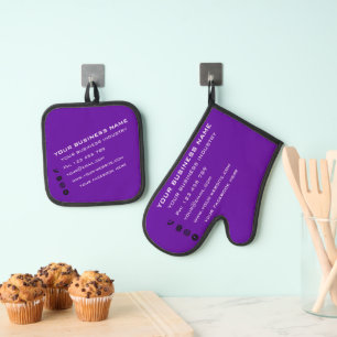 Personalised Company Oven Mitt & Pot Holder Set