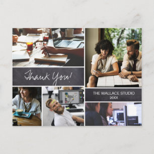 Personalised Company Photo collage thank you Postcard