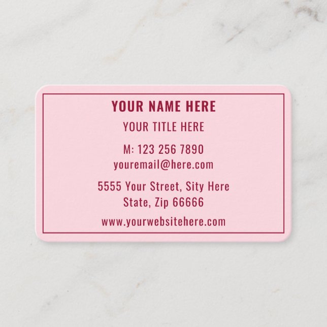 Personalised Company Promotional Business Card (Front)