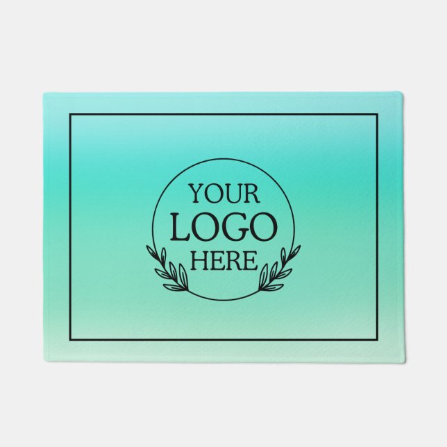 Personalised Company Welcome Mat with  Logo Here (Front)