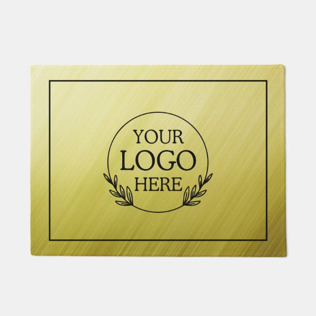 Personalised Company Welcome Mat with  Logo Here (Front)