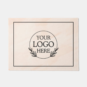 Personalised Company Welcome Mat with  Logo Here