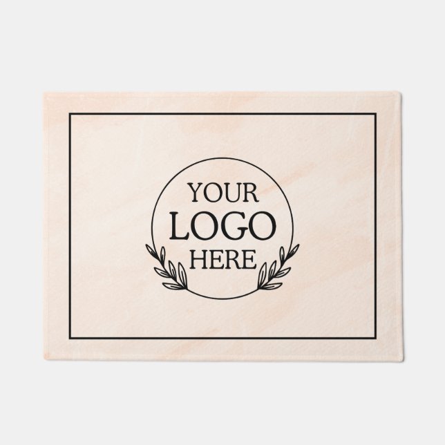 Personalised Company Welcome Mat with  Logo Here (Front)