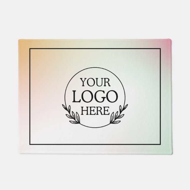 Personalised Company Welcome Mat with  Logo Here (Front)