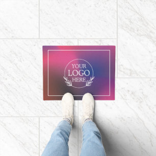 Personalised Company Welcome Mat with  Logo Here