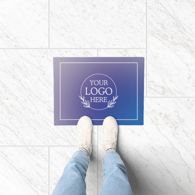 Personalised Company Welcome Mat with  Logo Here (Indoor)