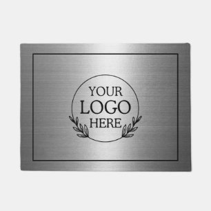 Personalised Company Welcome Mat with  Logo Here