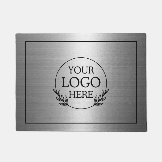 Personalised Company Welcome Mat with  Logo Here (Front)