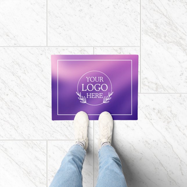 Personalised Company Welcome Mat with  Logo Here (Indoor)