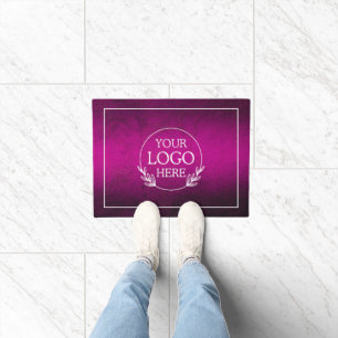 Personalised Company Welcome Mat with  Logo Here