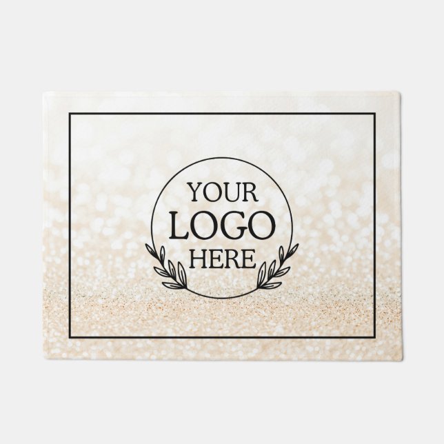 Personalised Company Welcome Mat with  Logo Here (Front)