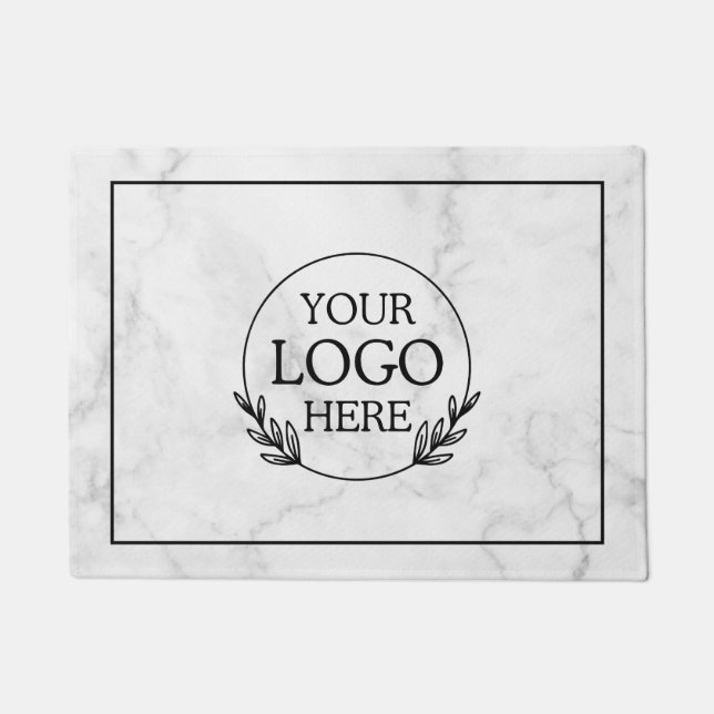 Personalised Company Welcome Mat with  Logo Here (Front)