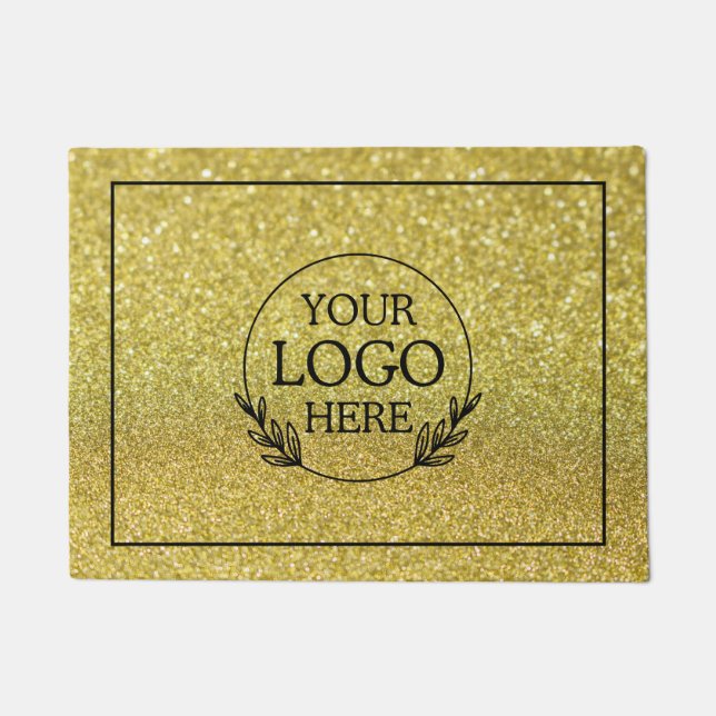 Personalised Company Welcome Mat with  Logo Here (Front)