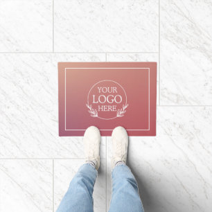 Personalised Company Welcome Mat with  Logo Here