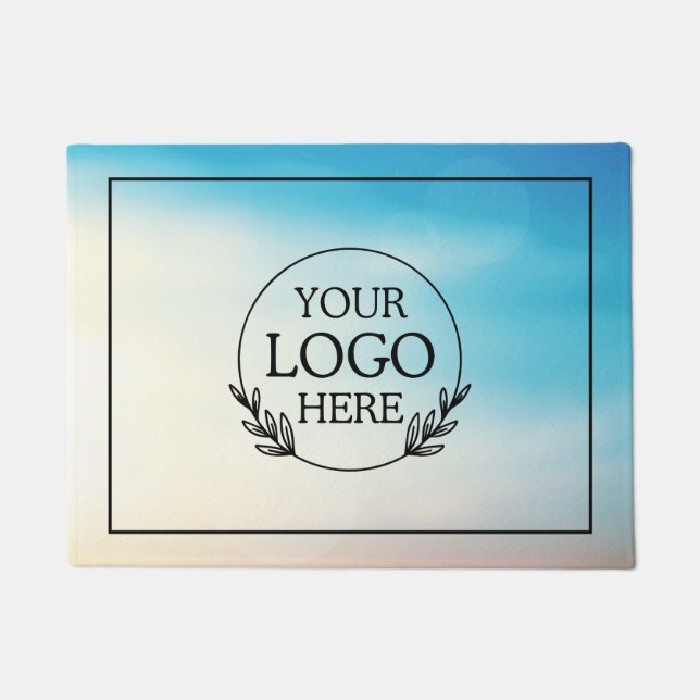 Personalised Company Welcome Mat with  Logo Here (Front)