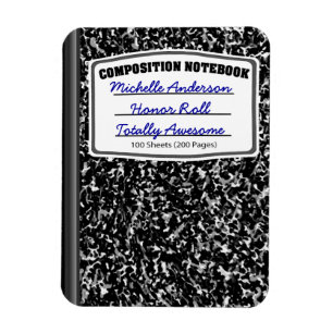 Personalised Composition Notebook Magnet