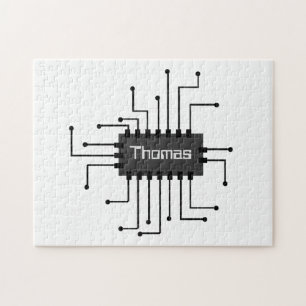 Personalised Computer IC Chip Image Jigsaw Puzzle