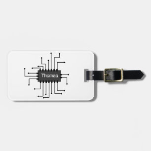 Personalised Computer IC Chip Image Luggage Tag