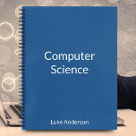 Personalised Computer Science Mastery Notebook<br><div class="desc">Introducing the Computer Science Notebook in calming "Navy Blue." Enhance focus,  studying,  and organisation with this modern hue. The "Lato" font lends a professional touch. Personalise with your name for a unique touch. Dive into coding and algorithms with a colour that embodies precision and organisation</div>