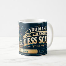 Personalised Computer Science Teacher Mug, Thanks!