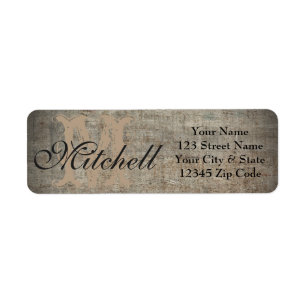 Personalised Concrete return address labels