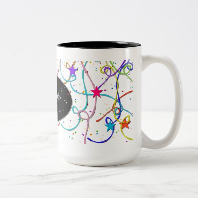 Personalised Confetti and Stars Pattern Mug (Right)
