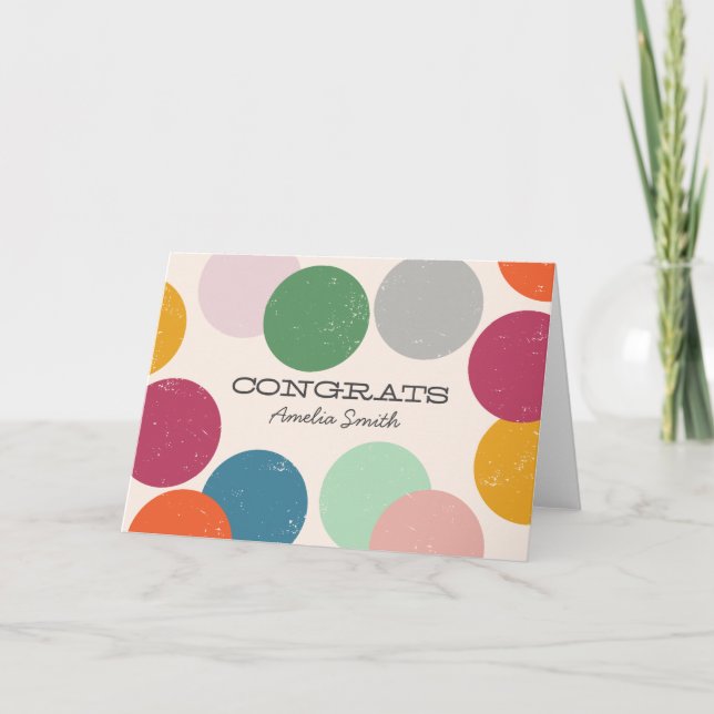 Personalised | Confetti Congratulations Card (Front)