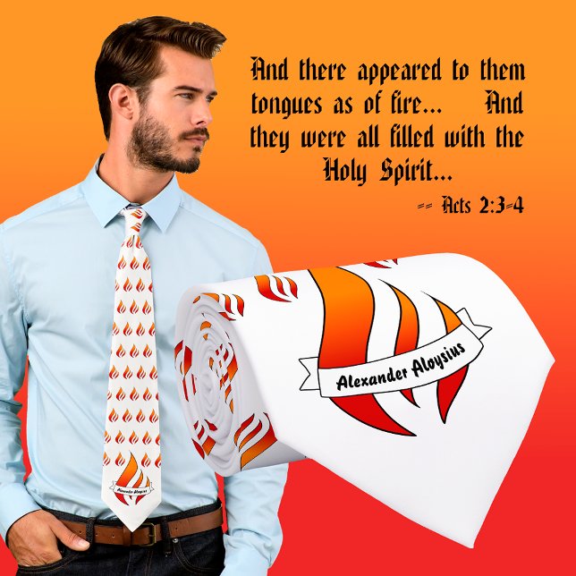 Personalised Confirmation or Pentecost Neck Tie (Creator Uploaded)