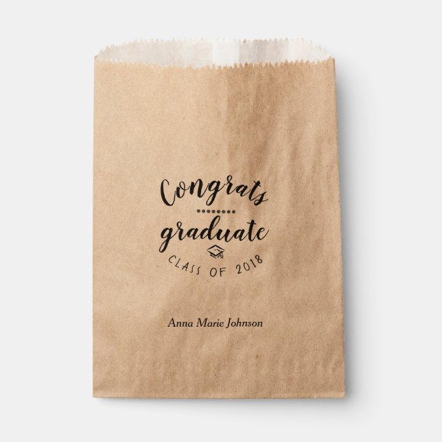 Personalised Congrats Graduate Favour Bag (Front)