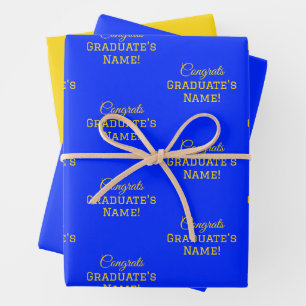 Personalised Congrats Graduate Name! Large Print Wrapping Paper Sheet
