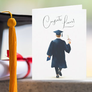 Personalised Congrats Graduation Man Card