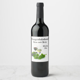 Personalised Congrats Wedding Wine Bottle Label