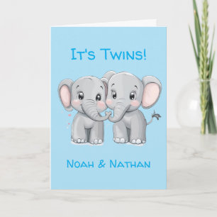 Personalised Congratulations Card, Twin Babies  Card