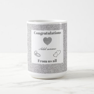 Personalised Congratulations from us all mug