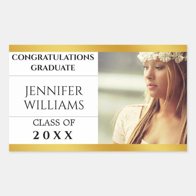Personalised Congratulations Graduation Sticker (Front)