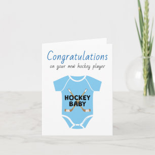 Personalised Congratulations Hockey Baby Shower Card