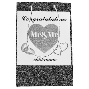 Personalised congratulations mr&mr gift bag