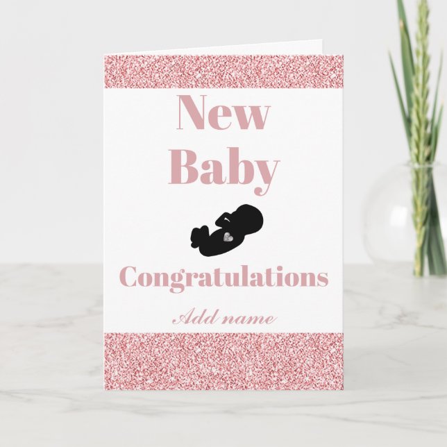 Personalised Congratulations new baby card (Front)