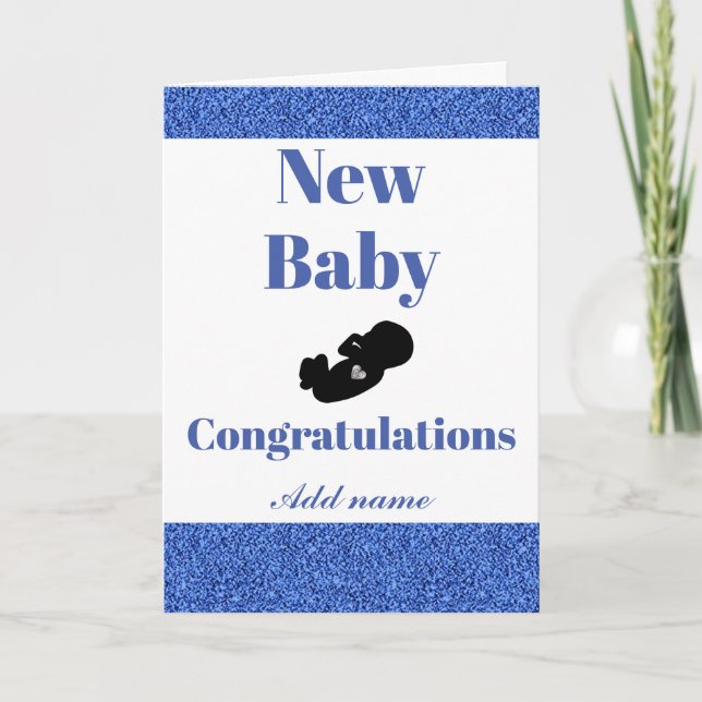 Personalised Congratulations new baby card (Front)