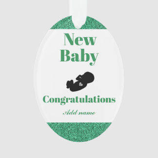 Personalised congratulations new baby ornament