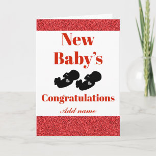 Personalised congratulations new baby’s card