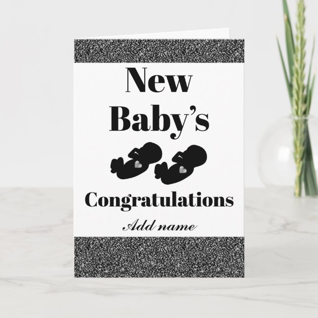 Personalised congratulations new baby’s card (Front)